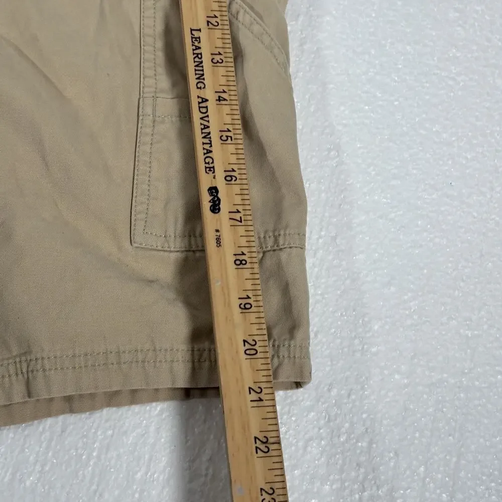 Men's C.E. SCHMIDT Workwear Solid Beige Cargo‎ Cotton Shorts Size 38